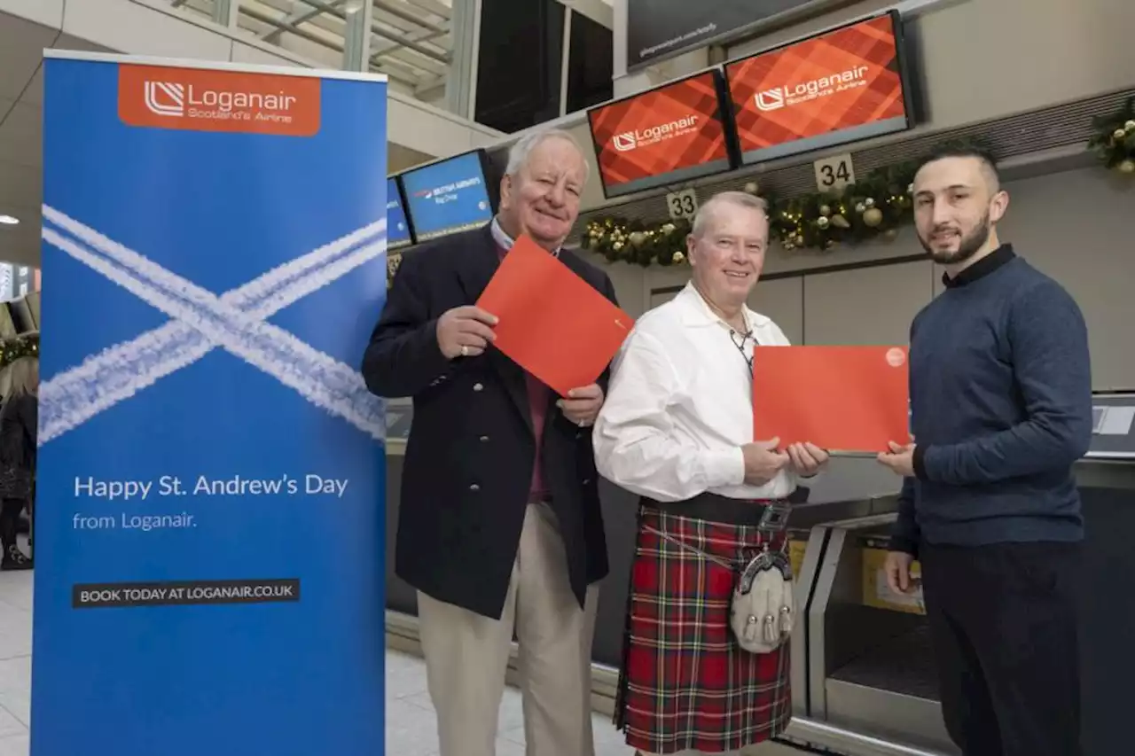 Two lucky Andrews receive free flights to mark St Andrew's Day