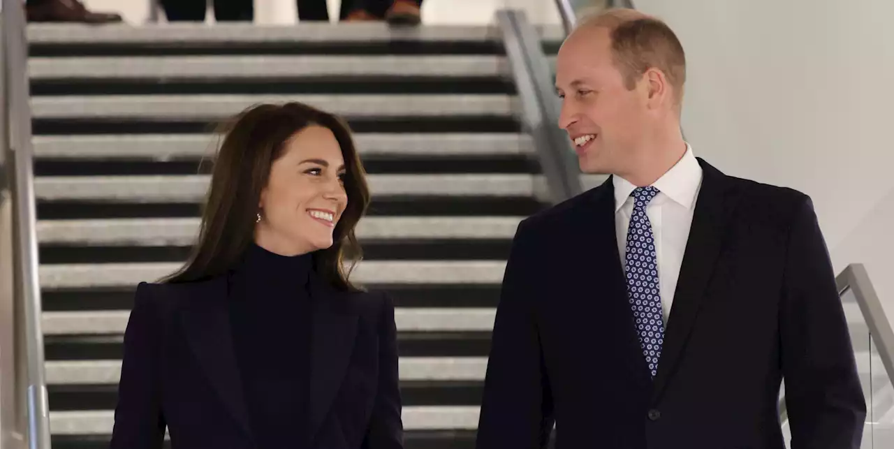 Princess Kate Suits Up for Her First Appearance in Boston with Prince William