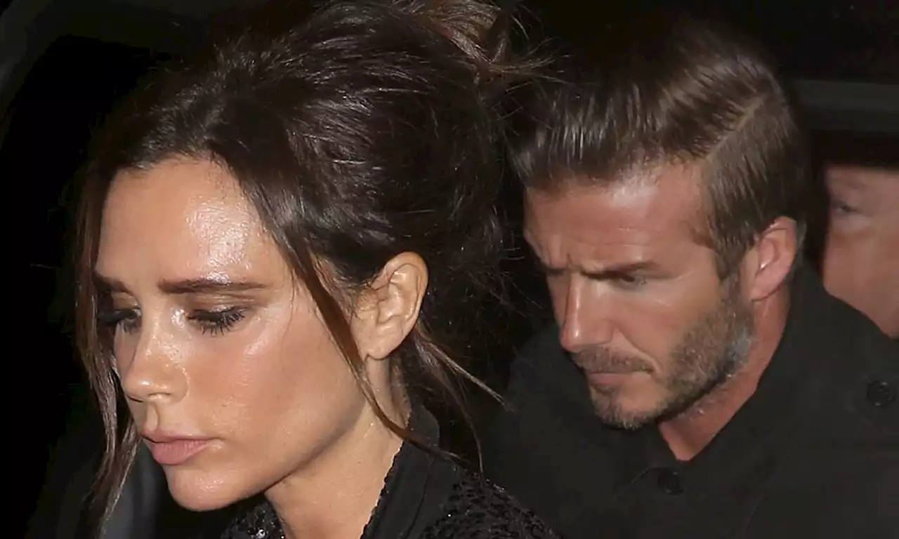 Victoria and David Beckham wow fans in matching outfits at her work Christmas party