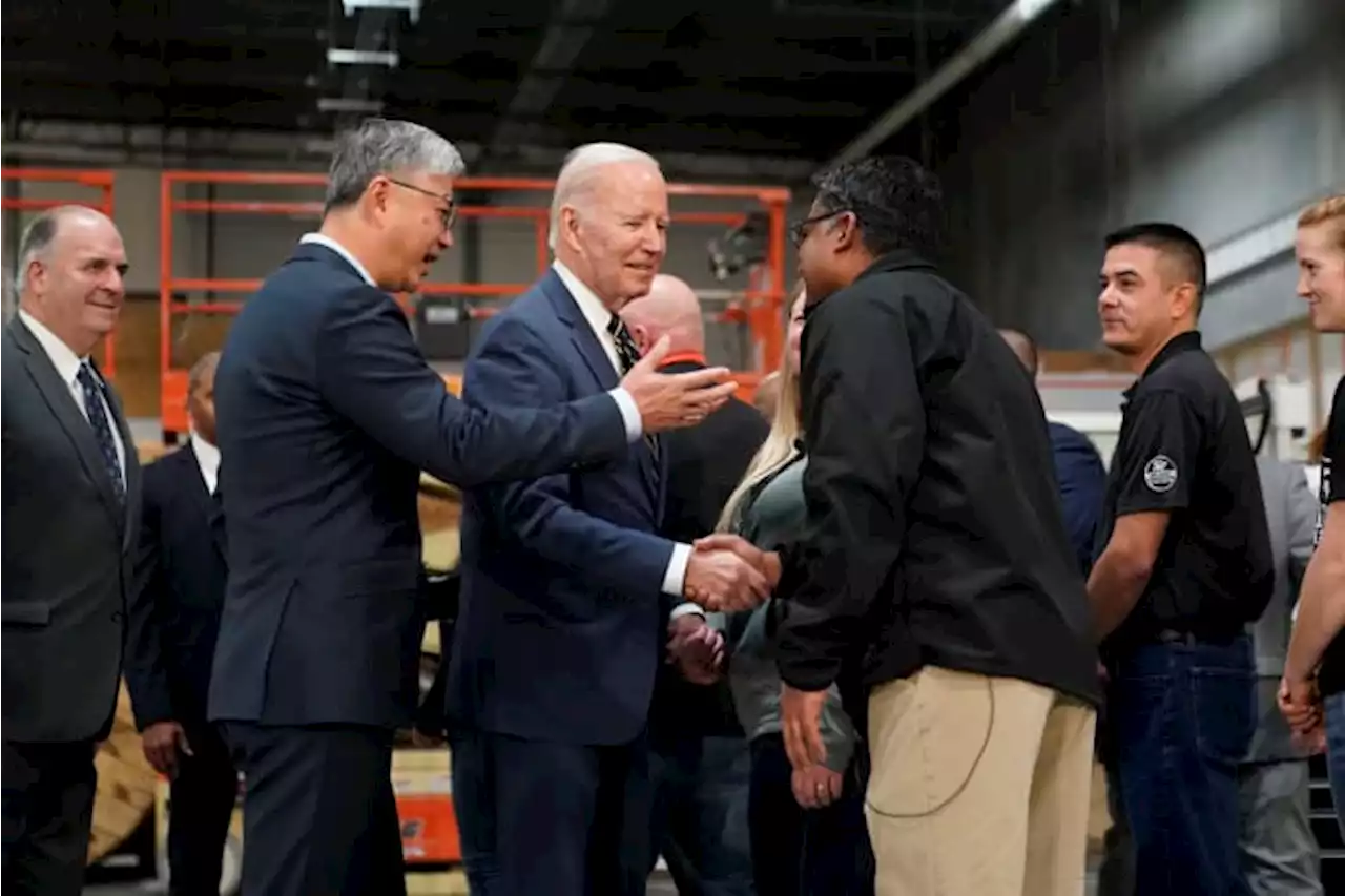 At Mich. chip plant, Biden says unions 'built middle class'