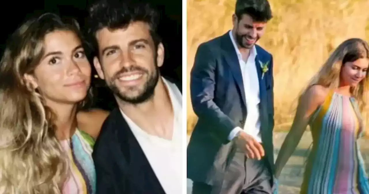 Piqué se limpió la boca después de recibir un beso de Clara Chía