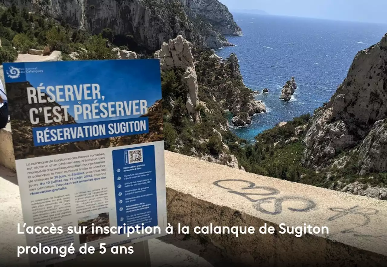 L'accès sur inscription à la calanque de Sugiton prolongé de 5 ans