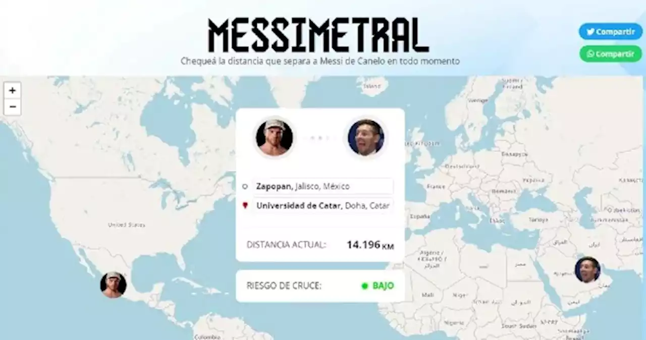 Crean app 'Messimetral' que calcula riesgo de Leo en toparse Canelo