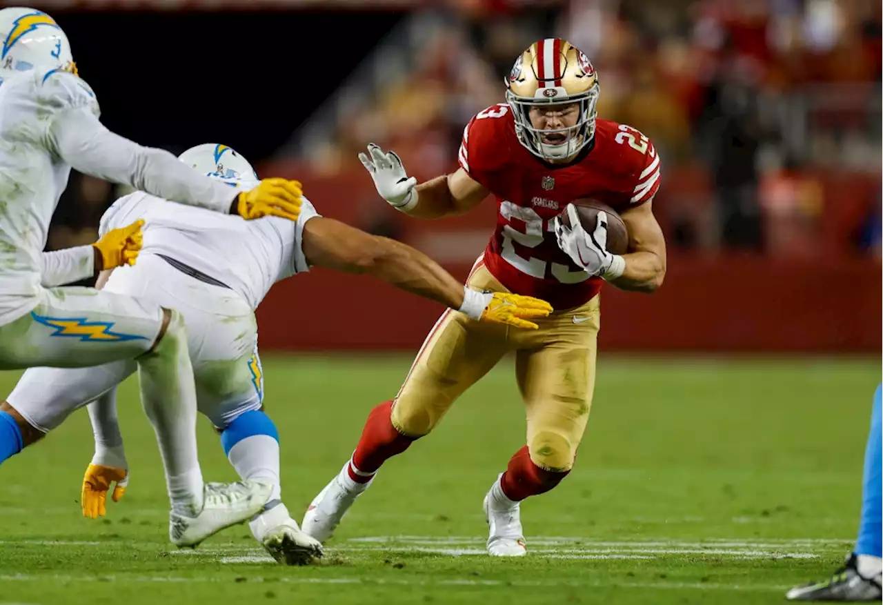 Christian McCaffrey to miss 49ers’ practice Wednesday because of knee pain