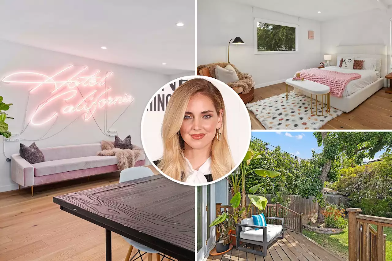 Celebrity fashion designer Chiara Ferragni sells LA bungalow