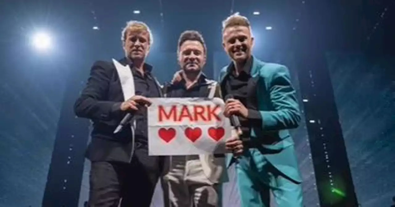 Westlife trio pay tribute to Mark Feehily at concert amid pneumonia battle