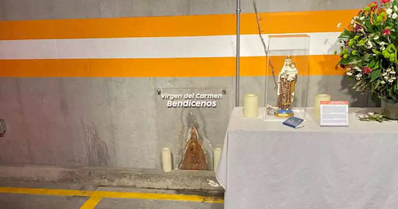 ¿De verdad es una virgen o solo le pusieron velas a una humedad en una pared?