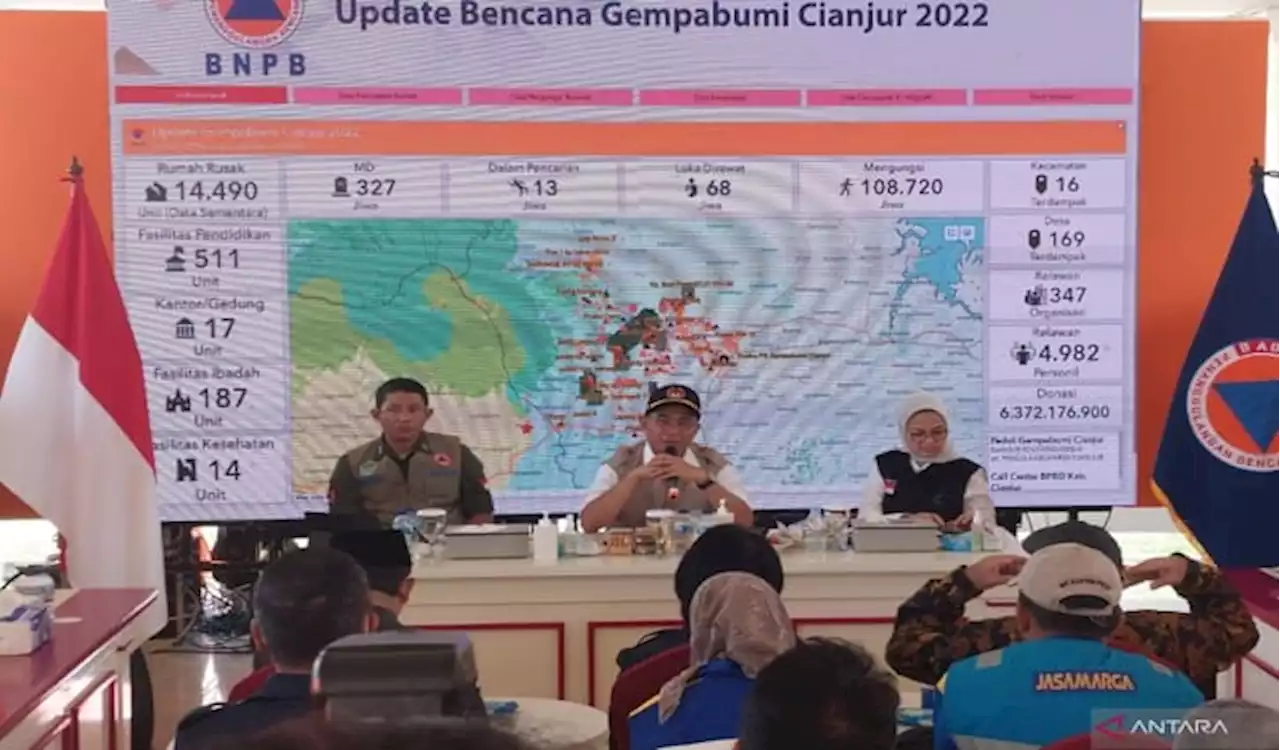 BNPB Sarankan Pencarian Korban Gempa Cianjur Diperpanjang hingga Sabtu Ini