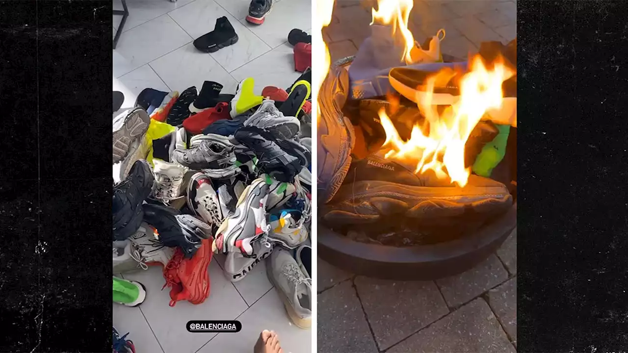 Omi In a Hellcat Burns Thousands of Dollars Worth of Balenciaga