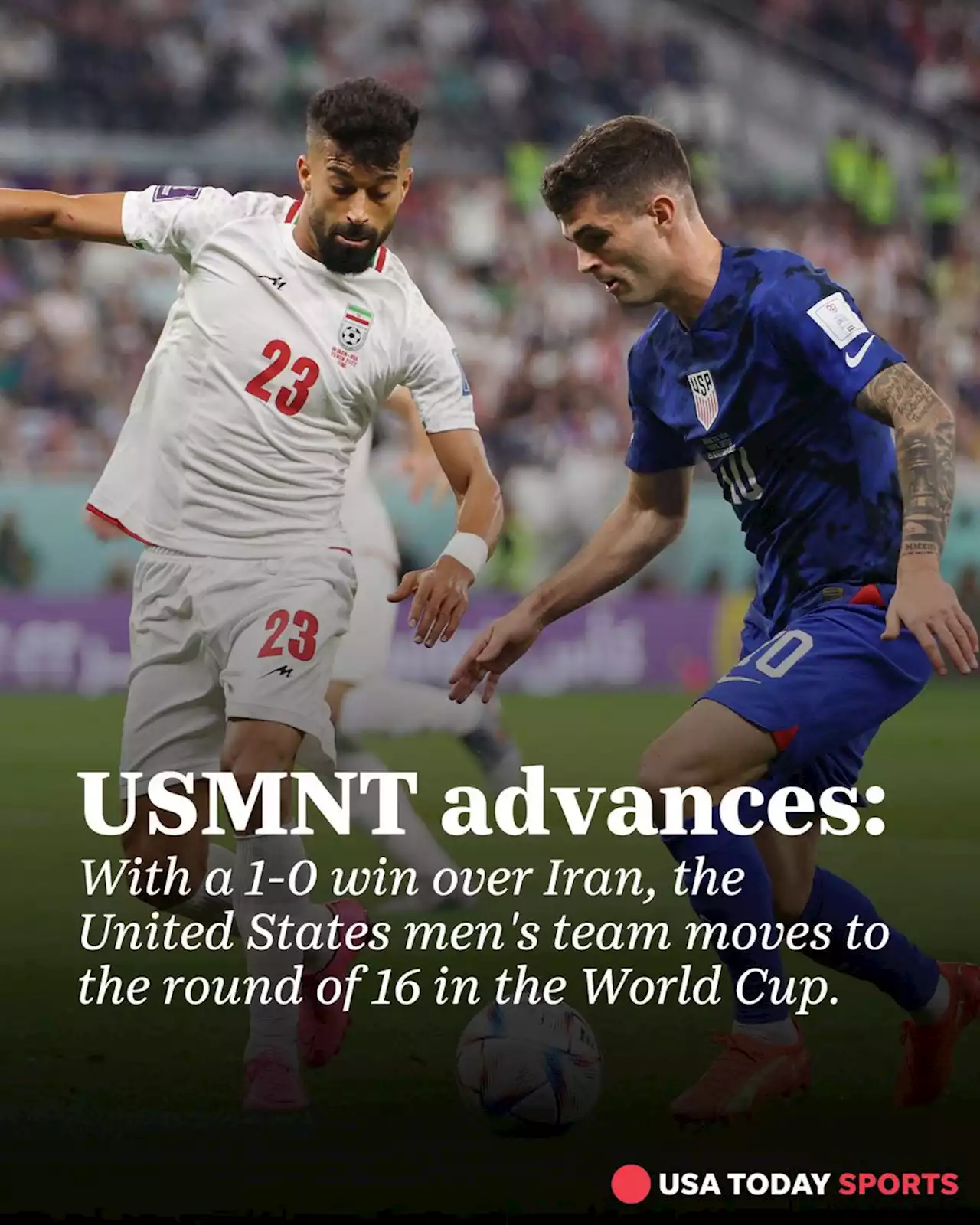 USMNT advances to World Cup knockout rounds as Christian Pulisic goal secures win vs. Iran