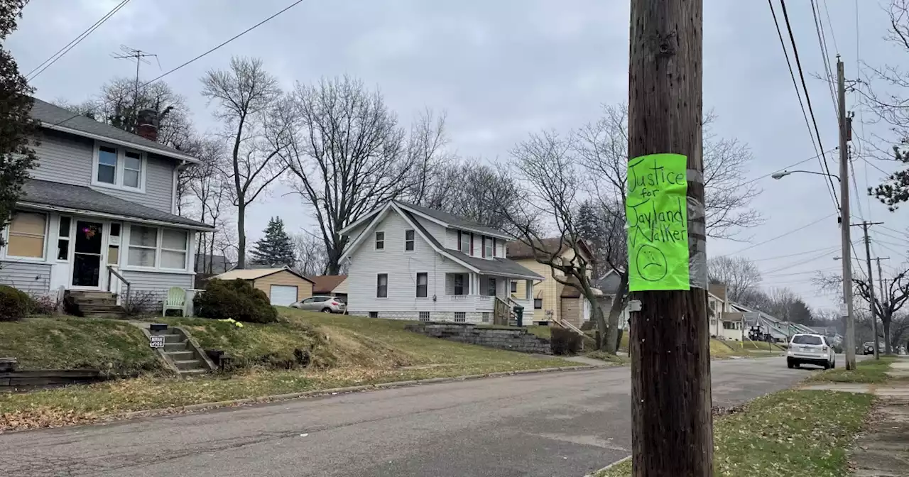 Viral video shows Akron officers removing Jayland Walker poster from neighborhood