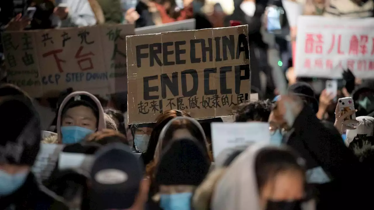 Hundreds at Harvard, NYC, Chicago protest China's actions