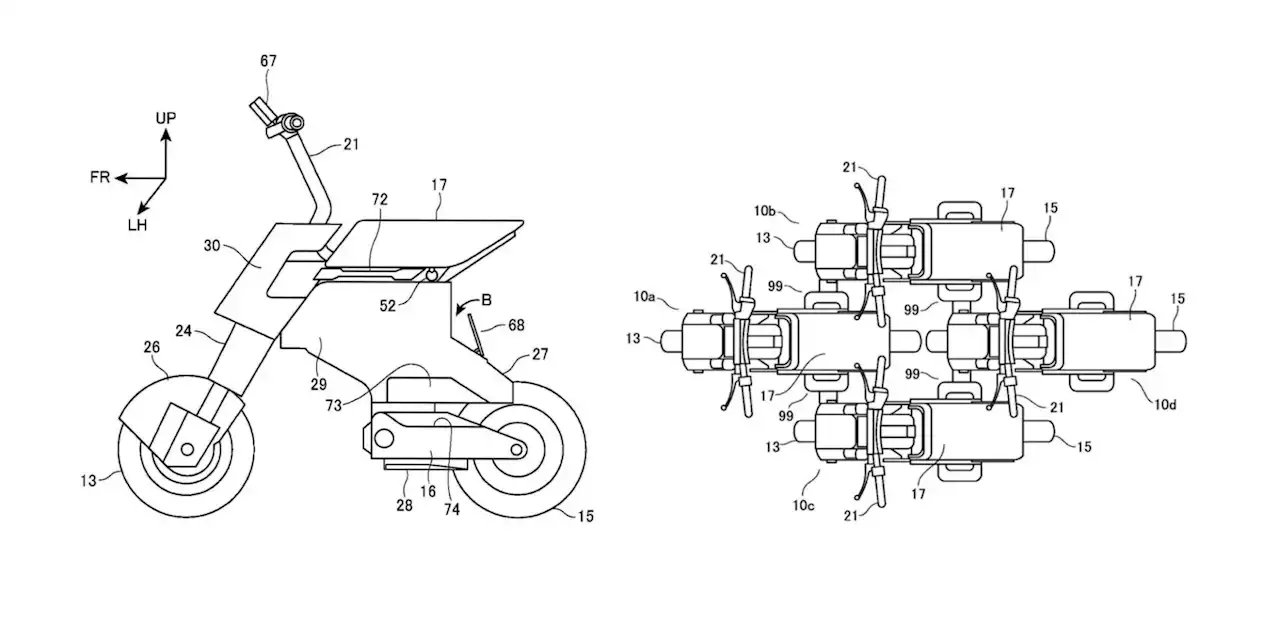 Honda imagine une mini moto pouvant fusionner avec d’autres minis motos, façon Transformers