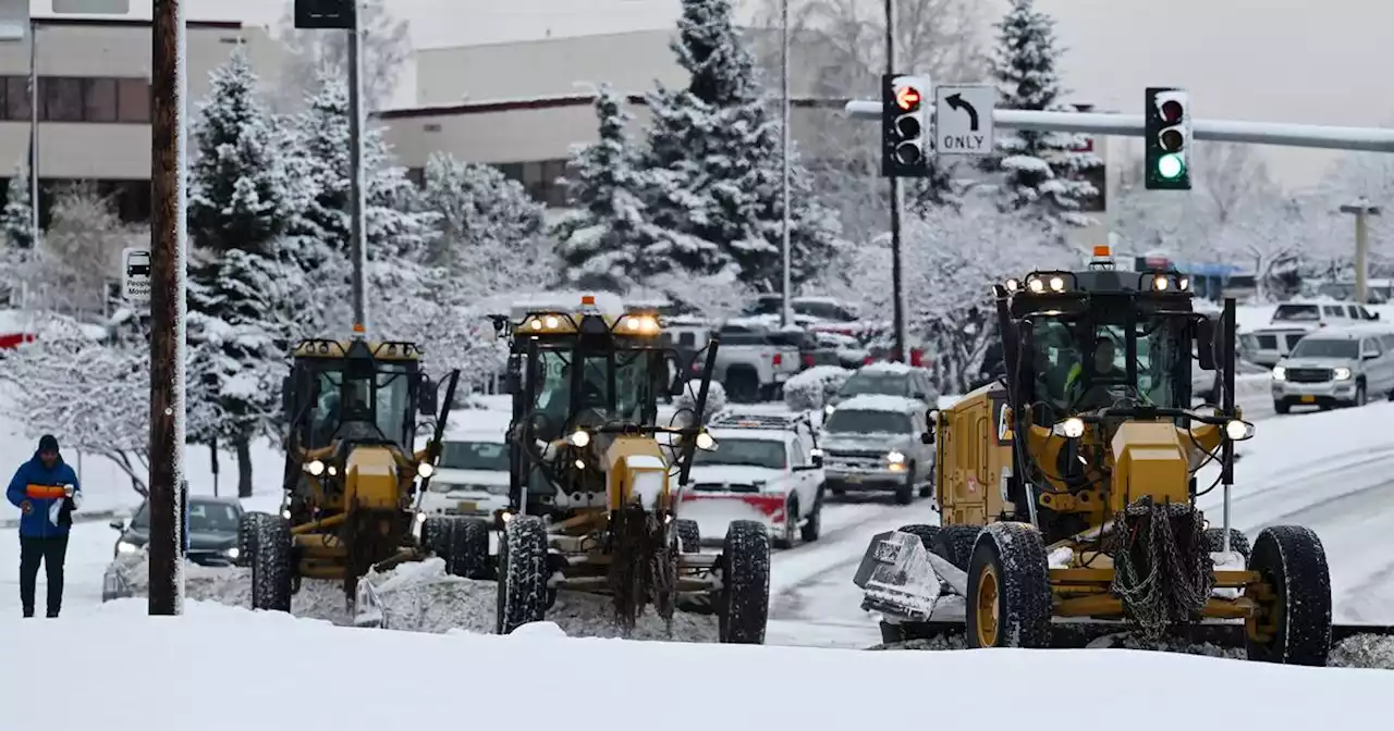 Storm that dropped up to 8 inches of snow across Anchorage leads to dozens of crashes, closes schools