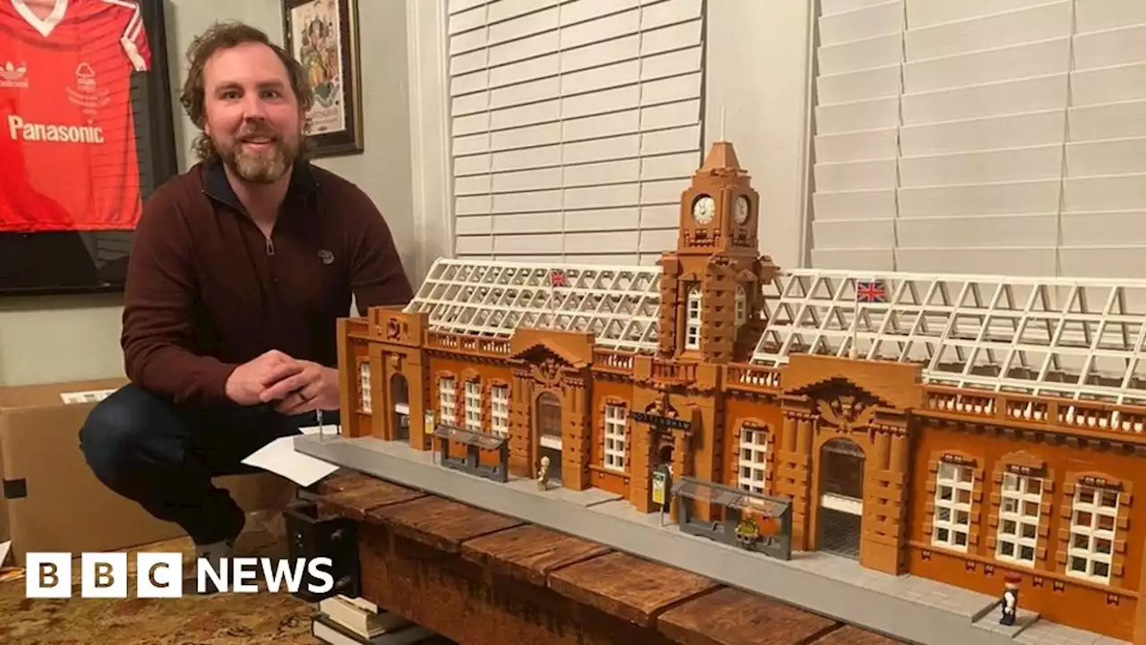 US man builds 11,000-piece Lego model of Nottingham railway station