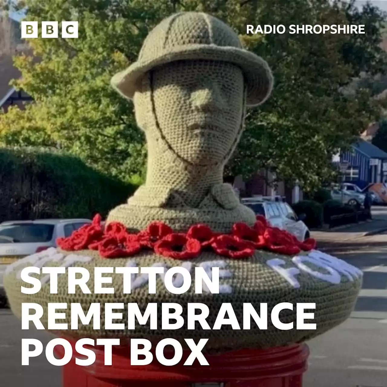 Church Stretton s﻿oldier postbox topper for Remembrance