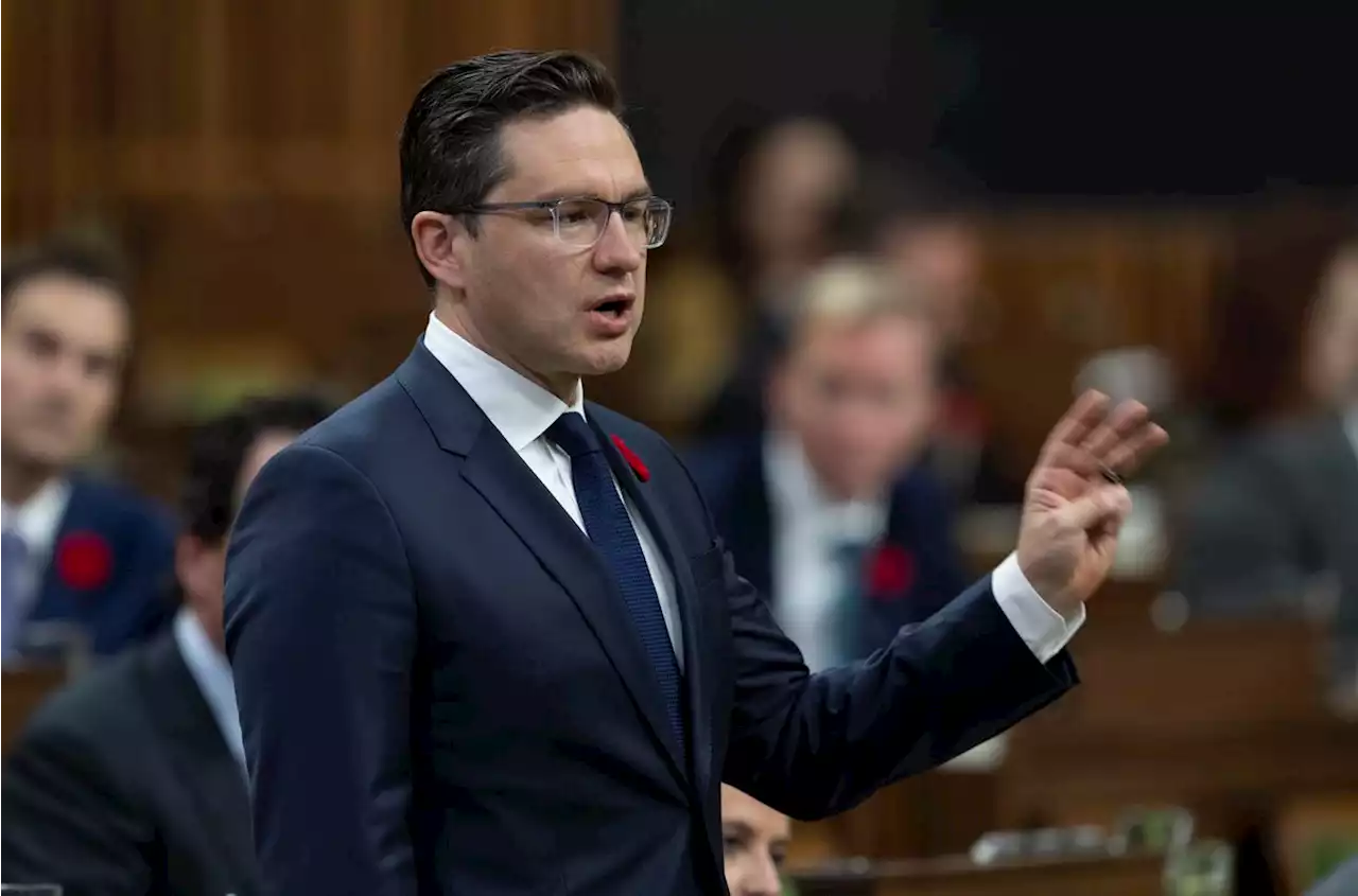 Poilievre criticizes fiscal update’s higher spending, pledges to fast-track energy projects in speech to business leaders