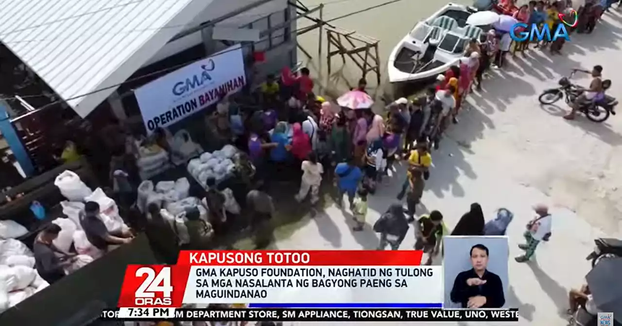 Flood-stricken residents in Maguindanao receive aid from GMA Kapuso Foundation