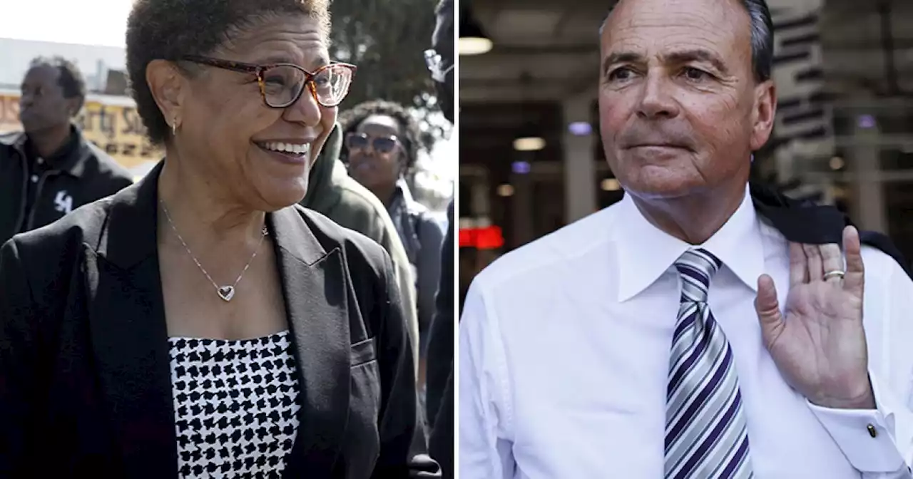 L.A.’s mayor’s race is tightening as Rick Caruso closes in on Karen Bass, new poll finds