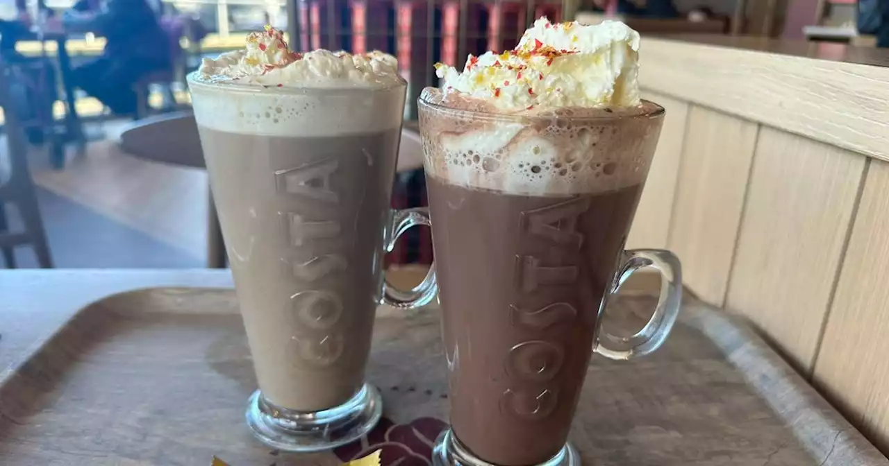 We tried Costa's new Christmas drinks and couldn't cope with the chocolate