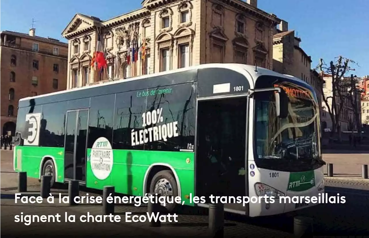 Face à la crise énergétique, les transports marseillais signent la charte EcoWatt