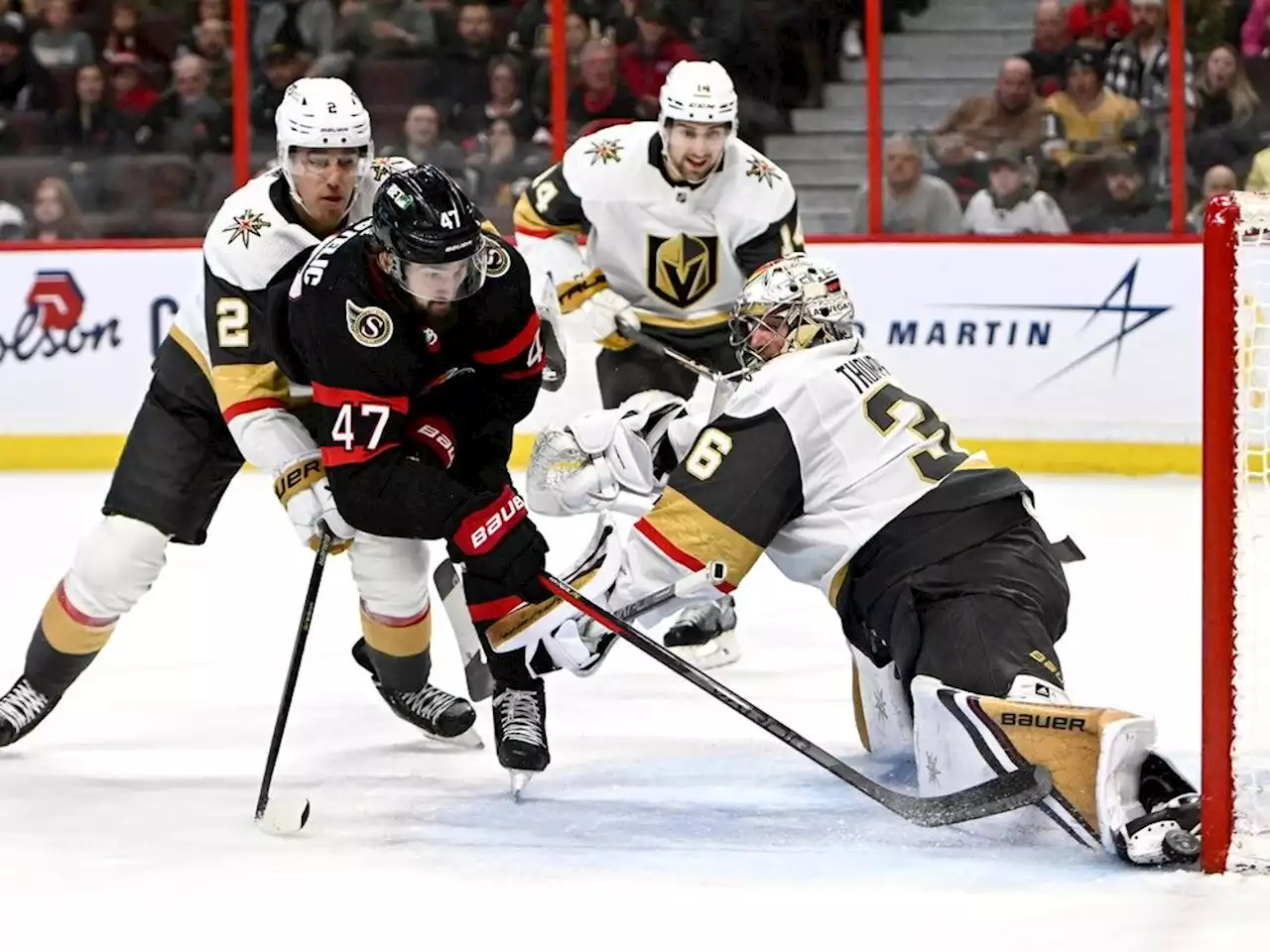 Garrioch: Ottawa Senators' comeback fell short in a 5-4 loss to Las Vegas Golden Knights