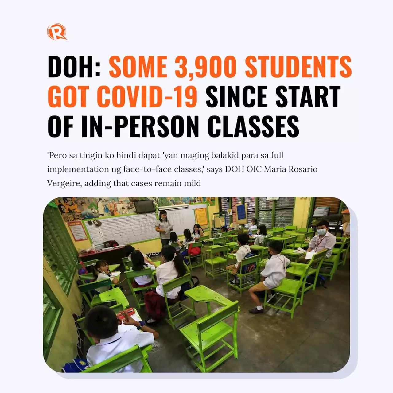 DOH: Some 3,900 students got COVID-19 since start of in-person classes