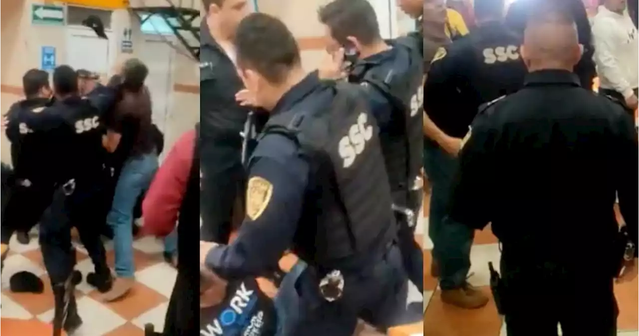 VIDEO: Policías y civiles se golpean en taquería de la GAM; SSC suspende a oficiales
