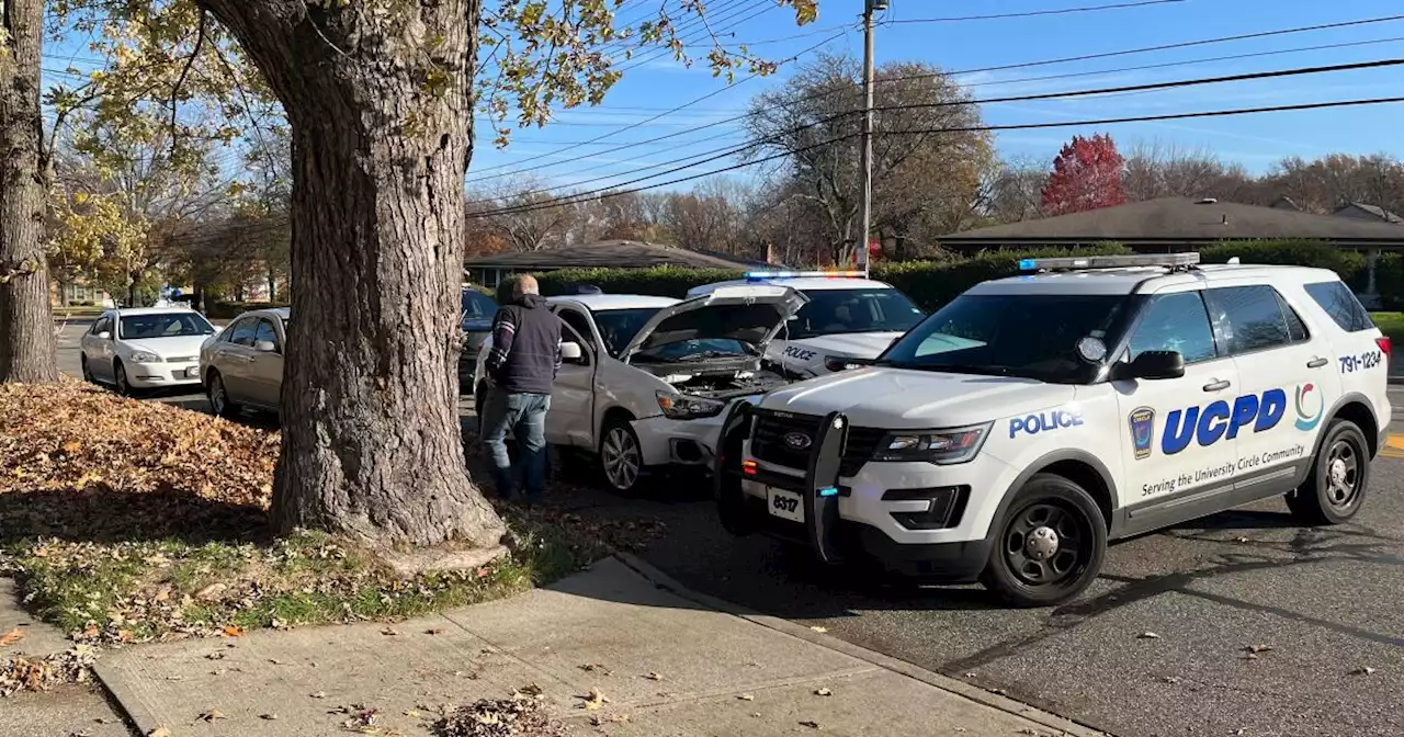 Man arrested after striking University Circle officer with door of stolen car