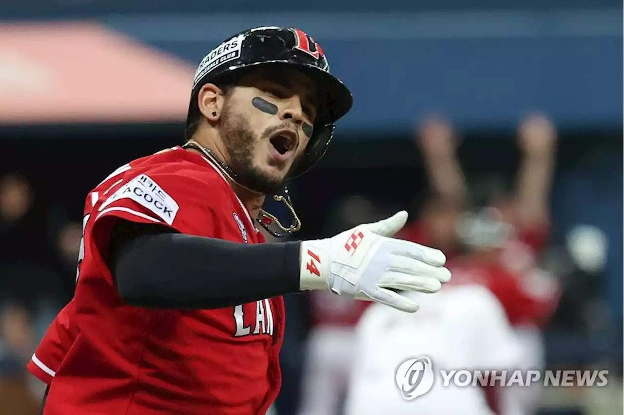 MLB 골드글러브 출신 라가레스, 장타로 SSG 살렸다 | 연합뉴스