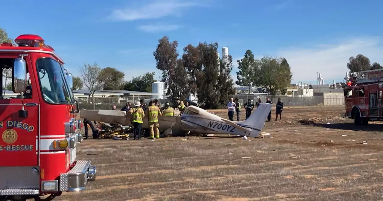 Pilot injured after plane crash at Montgomery Field