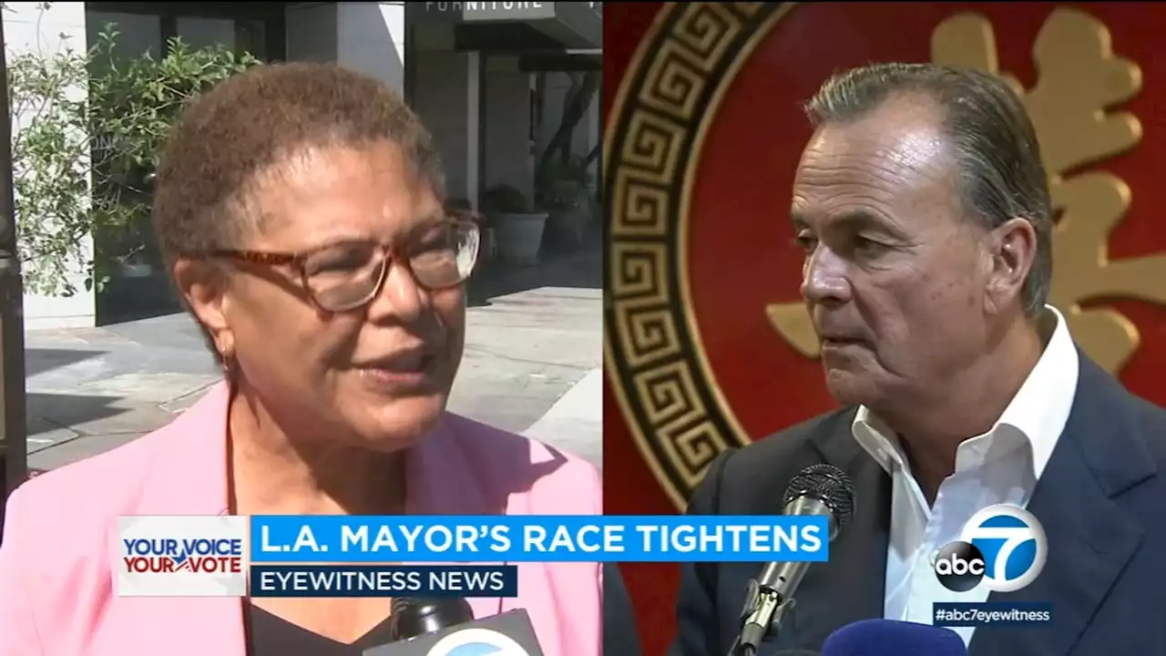 New poll shows Rick Caruso 'neck and neck' with Karen Bass in race for mayor