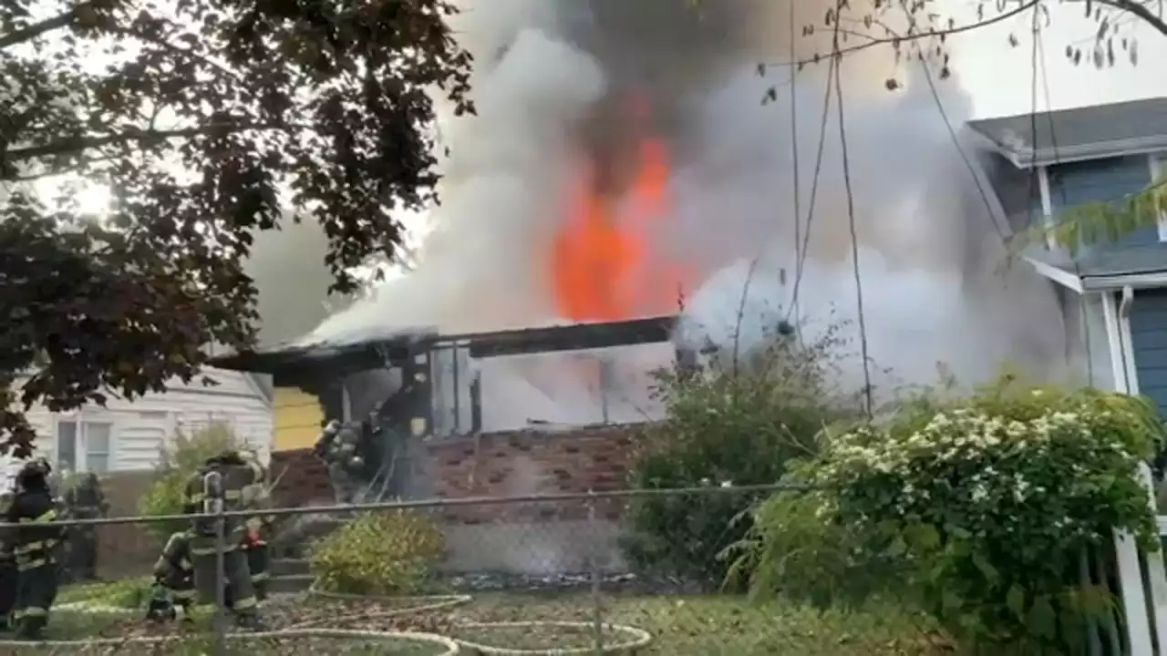 Elderly couple in serious condition after fire engulfs Long Island home