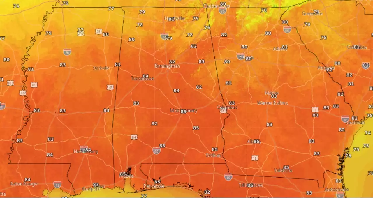 Alabama could flirt with record highs next week