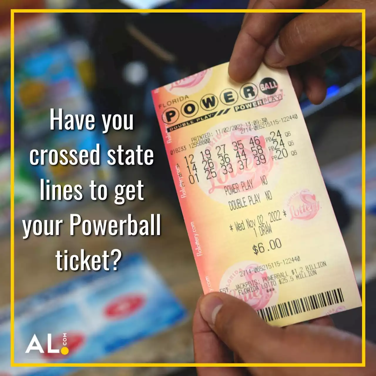 $1.6 billion Powerball jackpot has Alabama residents crossing state lines for tickets