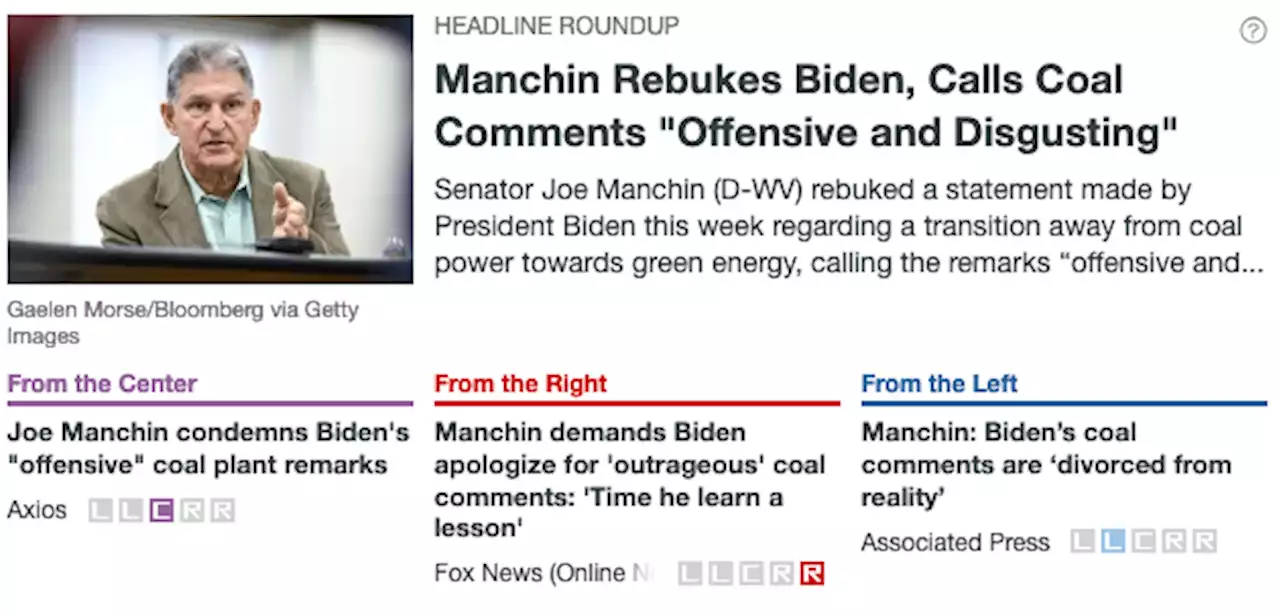 Manchin Rebukes Biden, Calls Coal Comments 'Offensive and Disgusting'