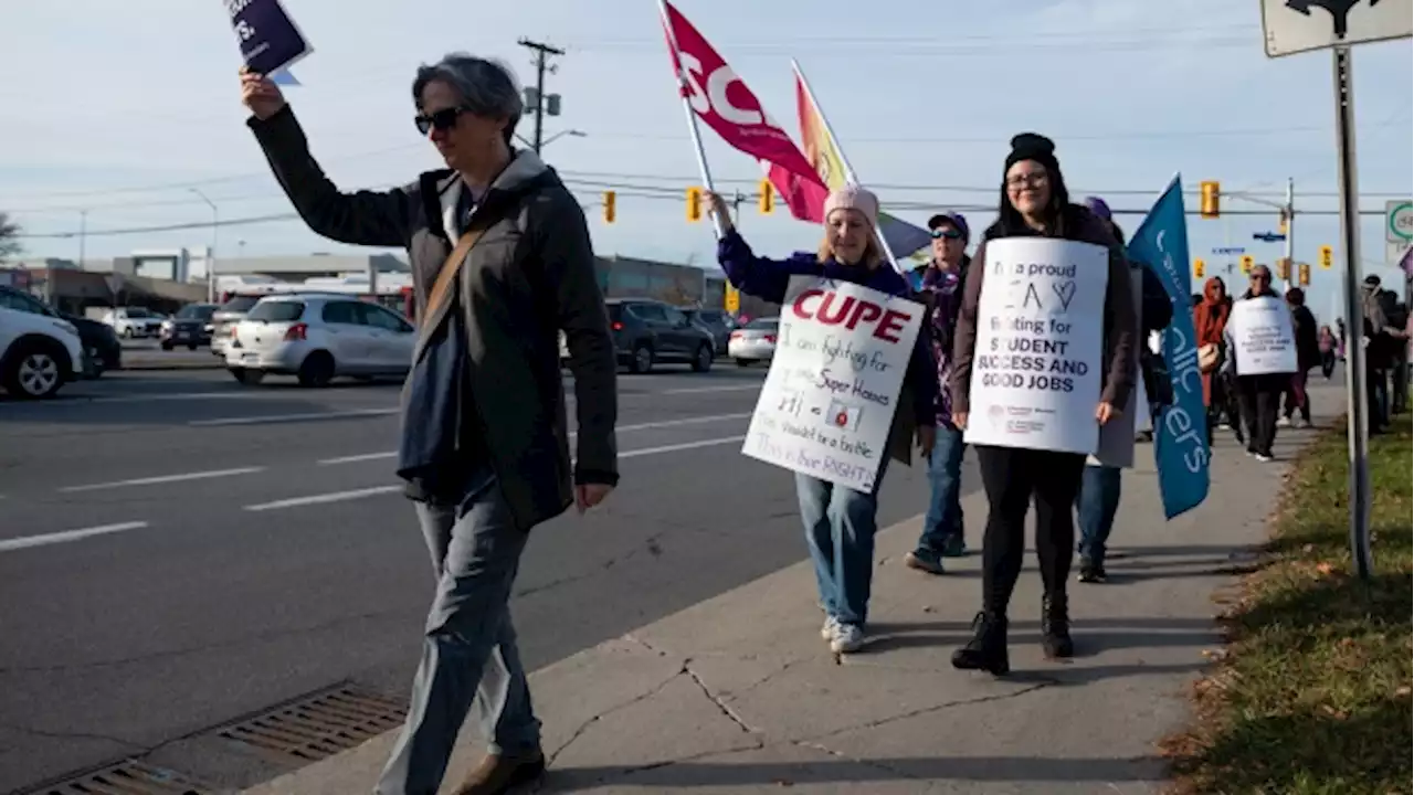 Ontario education workers walk off the job