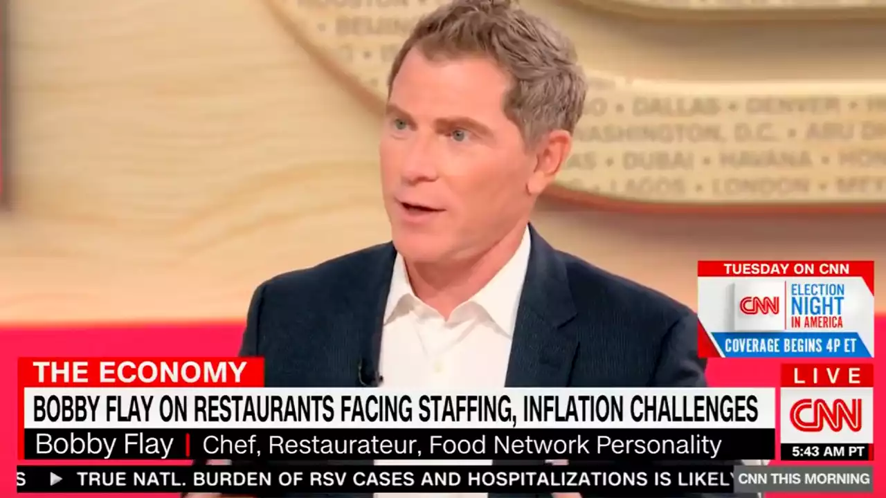 Celebrity chef Bobby Flay warns 'bad economy' on horizon, cites 'every-night focus group' of restaurants