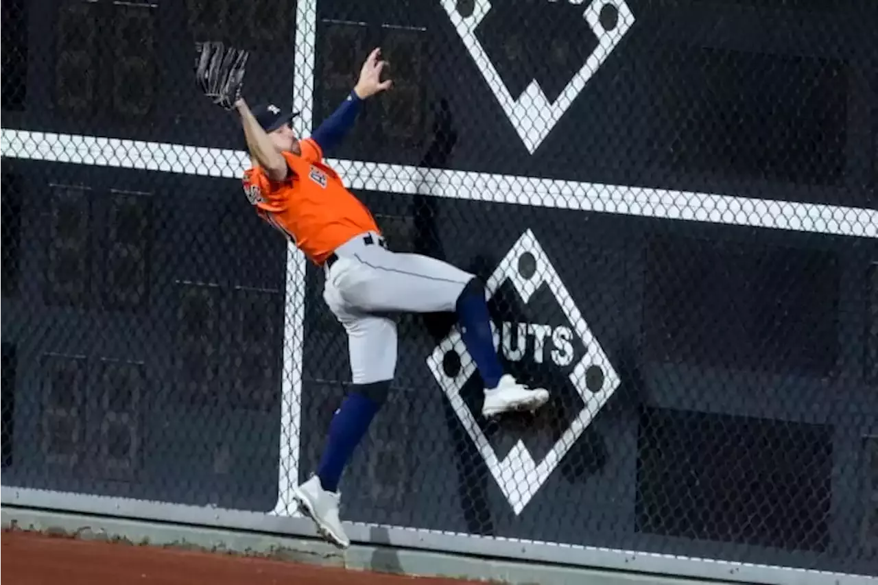 PLAY OF THE YEAR: Astros' Chas McCormick preserves Game 5 win with 'insane'  catch, leaves imprint on ground