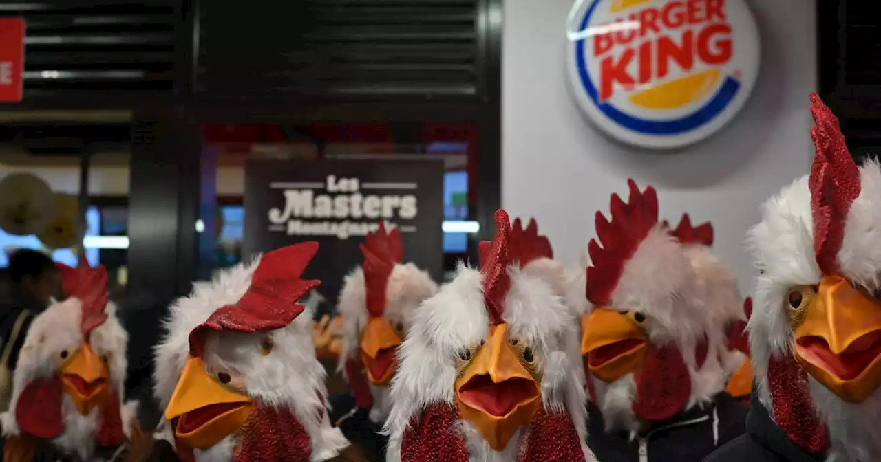 Une centaine de militants de L214 occupent un Burger King parisien déguisés en poulets