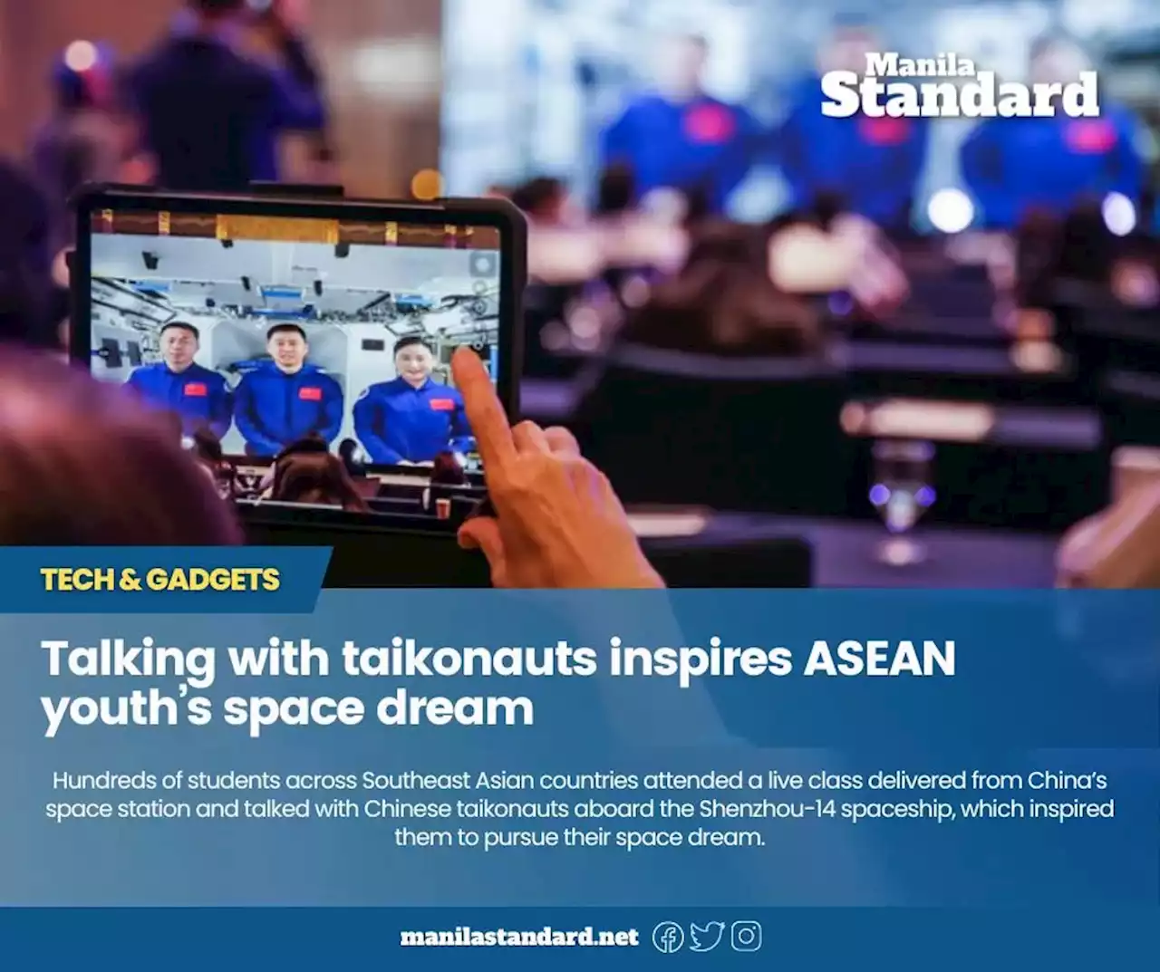 Talking with taikonauts inspires ASEAN youth’s space dream