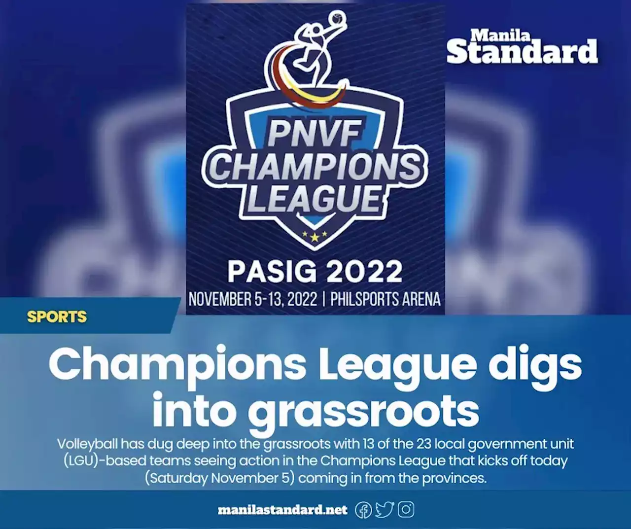 Champions League digs into grassroots