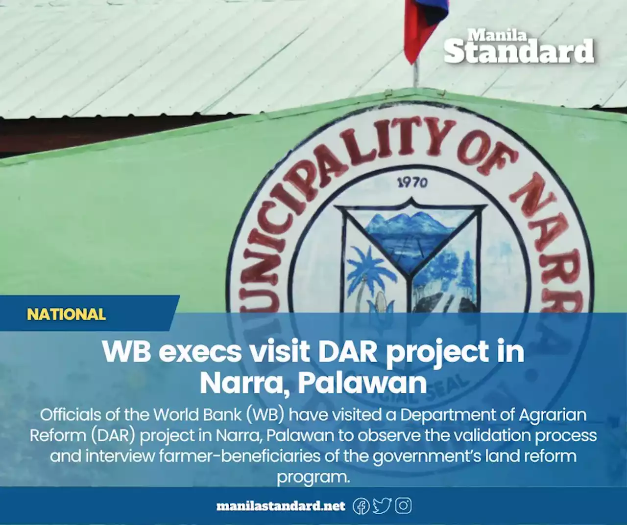 WB execs visit DAR project in Narra, Palawan