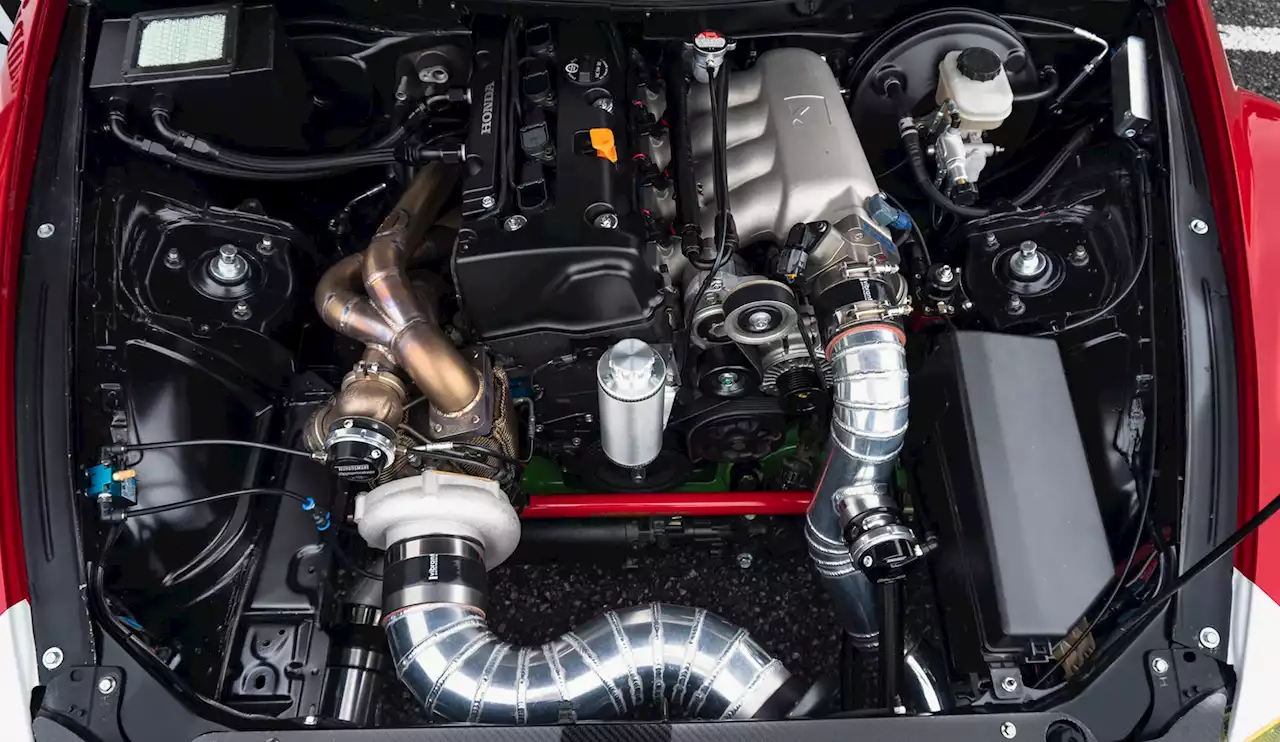 Someone Really Stuffed a Turbocharged Honda Engine in a Mazda RX-8