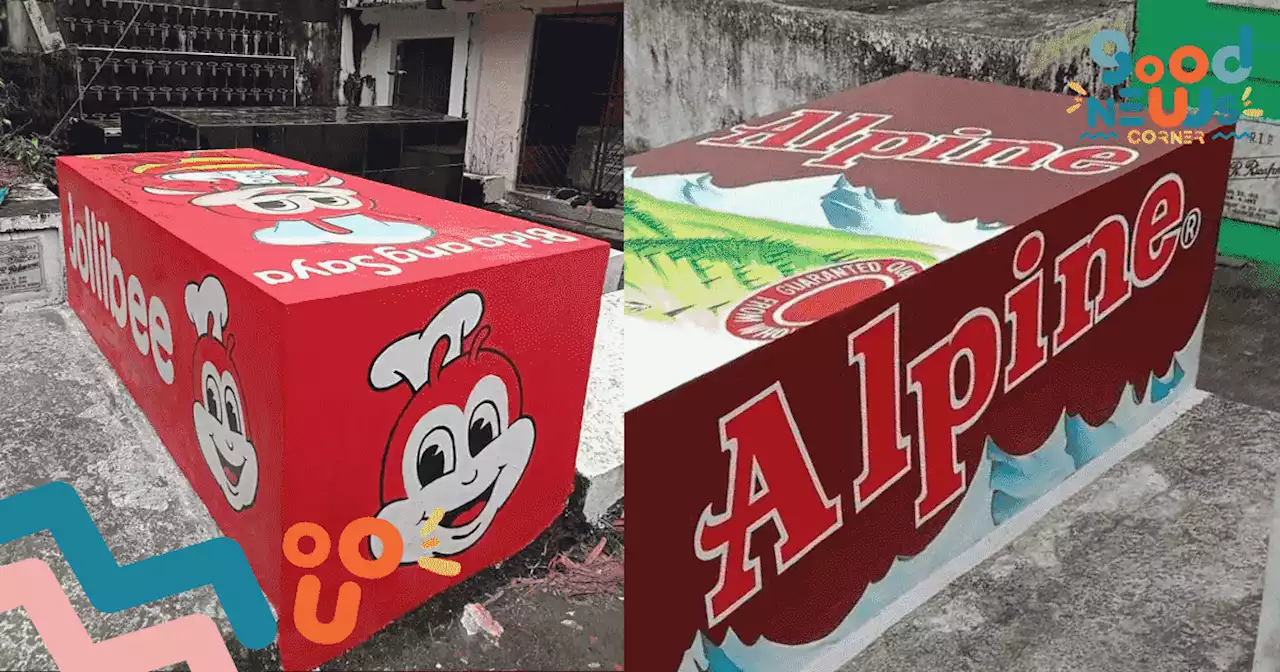 LOOK: Filipino family paints father's tomb with his favorite things to honor him