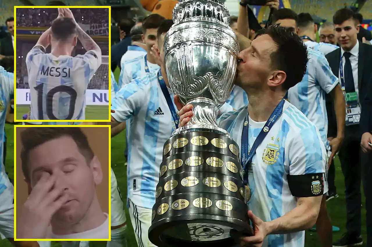 Messi gets teary as he watches 'beautiful' clip of Argentina's Copa America win