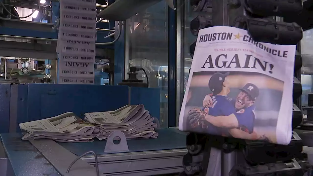 Houston Chronicle prints limited edition copies of the Astros' World Series title