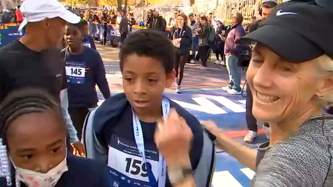 Young runners test their speed alongside TCS NYC Marathon legends