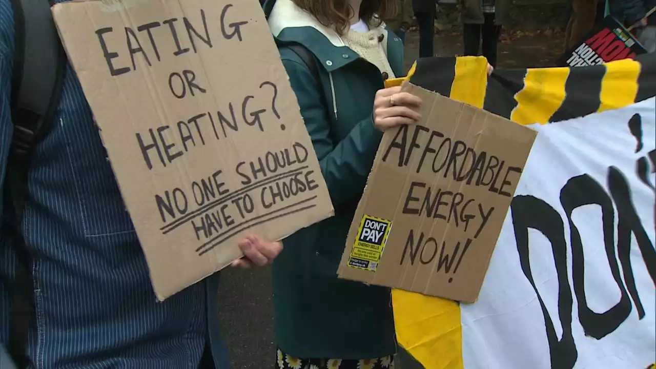 Thousands march in London to demand general election over cost of living crisis