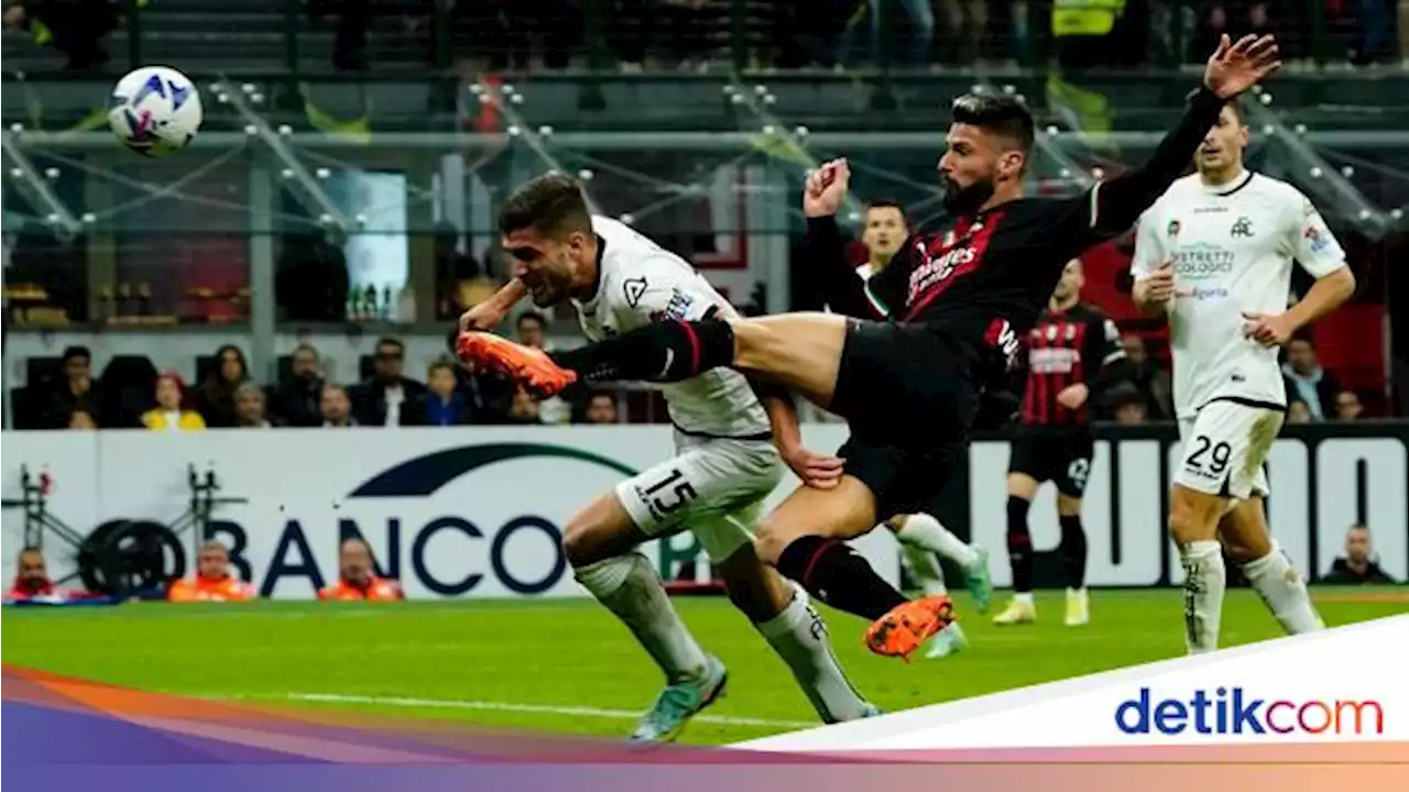 Olivier Giroud Vs Spezia: Cetak Gol Indah, lalu Dikartu Merah